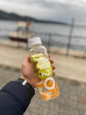 H2O Baskılı Cam Matara 500 ml. - 1