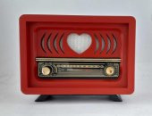 Nostaljik  Radyo(Şarjlı Pil+Adaptörlü)  Aşiyan 1 Kırmızı - 1
