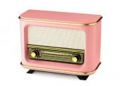 Nostaljik Radyo İstanbul Pembe Renk  USB ve Bluetoothlu - 1
