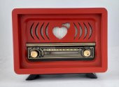 Nostaljik Radyo Kırmızı Renk USB ve Bluetoothlu Aşiyan 2 - 1