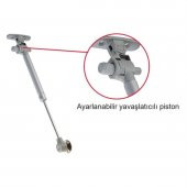 Frenli Yavaş Kapanan Gazlı Amortisör Piston 100 N Gri - 1