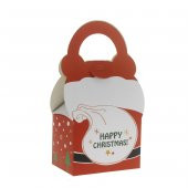 4 Adet 9X6X18cm Karton Çanta Noel Baba - 3