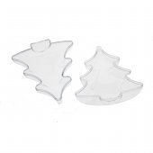 12 Adet 10x7cm Plastik Kutu Çam Ağacı Yılbaşı Kutusu - 3