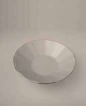 Kütahya Porselen Acem 10 cm Çay Tabağı 6 lı Dekorsuz Platin Yaldız - 1