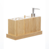 Porsima 76144 Standlı 3'lü Bambu Banyo Seti - 4