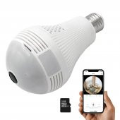 Ampul Şeklinde Kablosuz Panoramik Ip Kamera V2 960p - 1