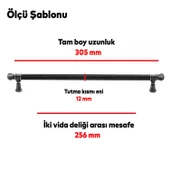 Akbatı 256 mm Eskitme Antik Sarı Metal Mobilya Mutfak Çekmece Dolap Dolabı Kulpu Kulbu Kulpları thumbnail 3
