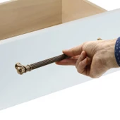 Akbatı 256 mm Eskitme Antik Sarı Metal Mobilya Mutfak Çekmece Dolap Dolabı Kulpu Kulbu Kulpları thumbnail 2