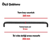 Paris 256 mm Eskitme Antik Bakır Metal Mobilya Mutfak Çekmece Dolap Dolabı Kulpu Kulbu Kulpları - 3