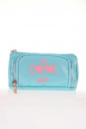 Kaukko Sparkle Plump Kalem Çantası Turkuaz K2305 - 1