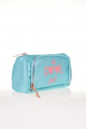 Kaukko Sparkle Plump Kalem Çantası Turkuaz K2305 - 2