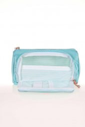 Kaukko Sparkle Plump Kalem Çantası Turkuaz K2305 - 3