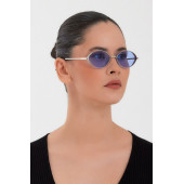 Modalucci Unisex Gümüş Mavi Güneş Gözlüğü JUNO - 1