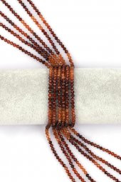 Granat-Lal Doğal Taş Dizi 3 mm Fasetli Kesim - 1