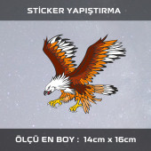 akbaba yırtıcı - 2 ADET sticker araba cam bagaj uyumlu et,ket kask motosiklet dolap cam uyumlu yapışkan - 1