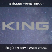 king kral -  2 ADET sticker araba cam bagaj uyumlu et,ket kask motosiklet dolap cam uyumlu yapışkan - 1