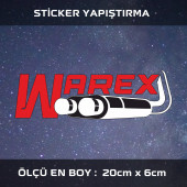 warex egzoz - 2 adet sticker araba cam bagaj uyumlu et,ket kask motosiklet dolap cam uyumlu yapışkan - 1