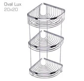 Duxxa 3 Lü Köşe Raf Krom Oval 20X20 cm (A.513) - 1