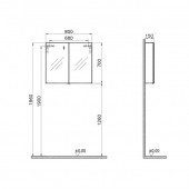 Vitra S20 Lavabo Dolabı Seti 85 Cm Parlak Beyaz - 3
