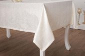 Finezza Kristal Jakar Süet Kumaş Krem Masa Örtüsü  Dikdörtgen 140x200 cm - 1310 thumbnail 3