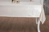 Finezza Kristal Jakar Süet Kumaş Krem Masa Örtüsü  Dikdörtgen 140x200 cm - 1310 thumbnail 4