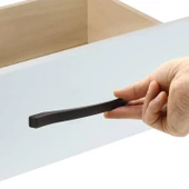 Kartaca Mobilya Çekmece Mutfak Dolap Dolabı Kapak Kulpu Kulbu 224-256 Mm Mat Siyah Metal Kulpları - 2