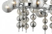 LampaLuce Regina Modern Salon Avizesi Yemek Masası Üzeri 10lu Krom 70x100cm - 2