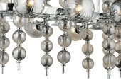 LampaLuce Regina Modern Salon Avizesi Yemek Masası Üzeri 10lu Krom 70x100cm - 3