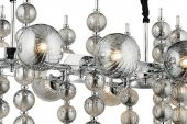 LampaLuce Regina Modern Salon Avizesi Yemek Masası Üzeri 10lu Krom 70x100cm - 5