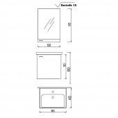 Denko Terra 65 Cm Mdf Beyaz Banyo Dolabı Takımı - 3