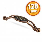 Çekmece Dolap Kapak Kulpu Kulbu 128 mm Antik Bakır Metal Kulp - 1