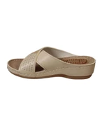 GEZER Kadın Siyah- Kırmızı Krem Taşlı Dolgu Mesaj Tabanlı Comfort Terlik thumbnail 11