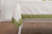 Finezza Julyet Pamuk Krem Yeşil Masa Örtüsü ve Runner 170x230 cm 2 Prç. - 1316 - 4