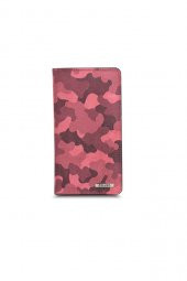 Guard Plus Telefon Girişli Pembe Kamuflaj Hakiki Deri Unisex Cüzdan P1420 - 1