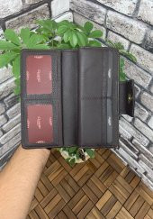 Guard Mat Kahverengi Fermuarlı ve Hakiki Deri Patlı El Portföyü P2214 - 3