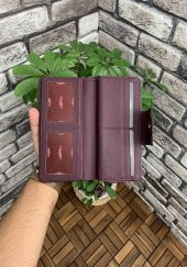Guard Bordo Mat Fermuarlı ve Hakiki Deri Patlı El Portföyü P2214 - 3
