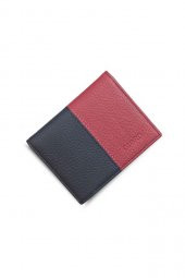 Guard Mat Lacivert/Kırmızı Hakiki Deri Erkek Cüzdan P1334 - 1