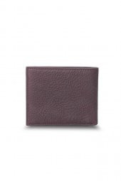 Guard Mat Bordo - Lacivert Yatay Hakiki Deri Cüzdan P1336 - 2