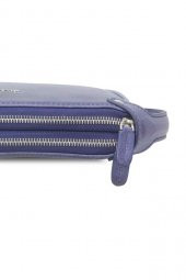 Guard Antik Lacivert Unisex Çift Fermuarlı El Çantası Hakiki Deri P1831 - 4