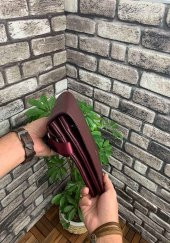 Guard Bordo Hakiki Deri Omuz Askılı Çanta Erkek P1755 - 4