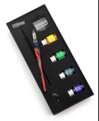 Valkyrie El Yapımı Cam Dolma Kalem Kaligrafi Hokka Seti 4 Mürekkepli Dalgalı Desenli Cam Kalem thumbnail 2