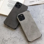 İphone 14 Plus Köşe Korumalı Antik Deri Telefon Kılıfı - 7