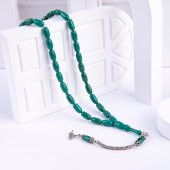 Gümüş Püsküllü Kapsül Model Sıkma Kehribar Tesbih Z2331 - 1