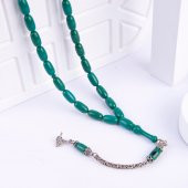 Gümüş Püsküllü Kapsül Model Sıkma Kehribar Tesbih Z2331 - 2