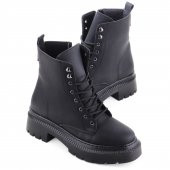 Vojo 1109 Rahat Sıcak Taban Bağcıklı Kadın Botu - 1