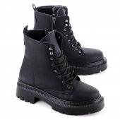 Vojo 1109 Rahat Sıcak Taban Bağcıklı Kadın Botu - 5