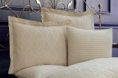 Finezza Monaco Bambu Jakar Kumaş Krem ikili Oksford 60x80cm Yastık Kılıfı -1320 - 1
