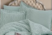 Finezza Monaco Bambu Jakar Kumaş Mint ikili Oksford 60x80 cm Yastık Kılıfı -1326 - 1