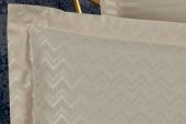 Finezza Odesa Bambu Jakar Kumaş Bej ikili Oksford 60x80 cm Yastık Kılıfı - 1328 - 2