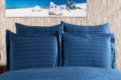 Finezza Odesa Bambu Jakar Kumaş İndigo ikili Oksford 60x80cm Yastık Kılıfı -1329 - 1